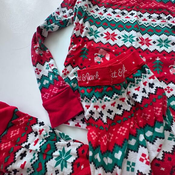 Cat & Jack Fair Isle Christmas Pajama Set - Size 8/10 - Picture 2 of 5